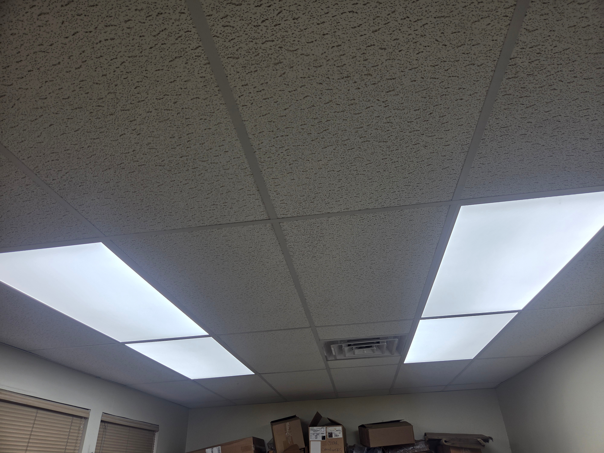 Finished Acoustic Ceiling with LED Panels — Sacramento, CA