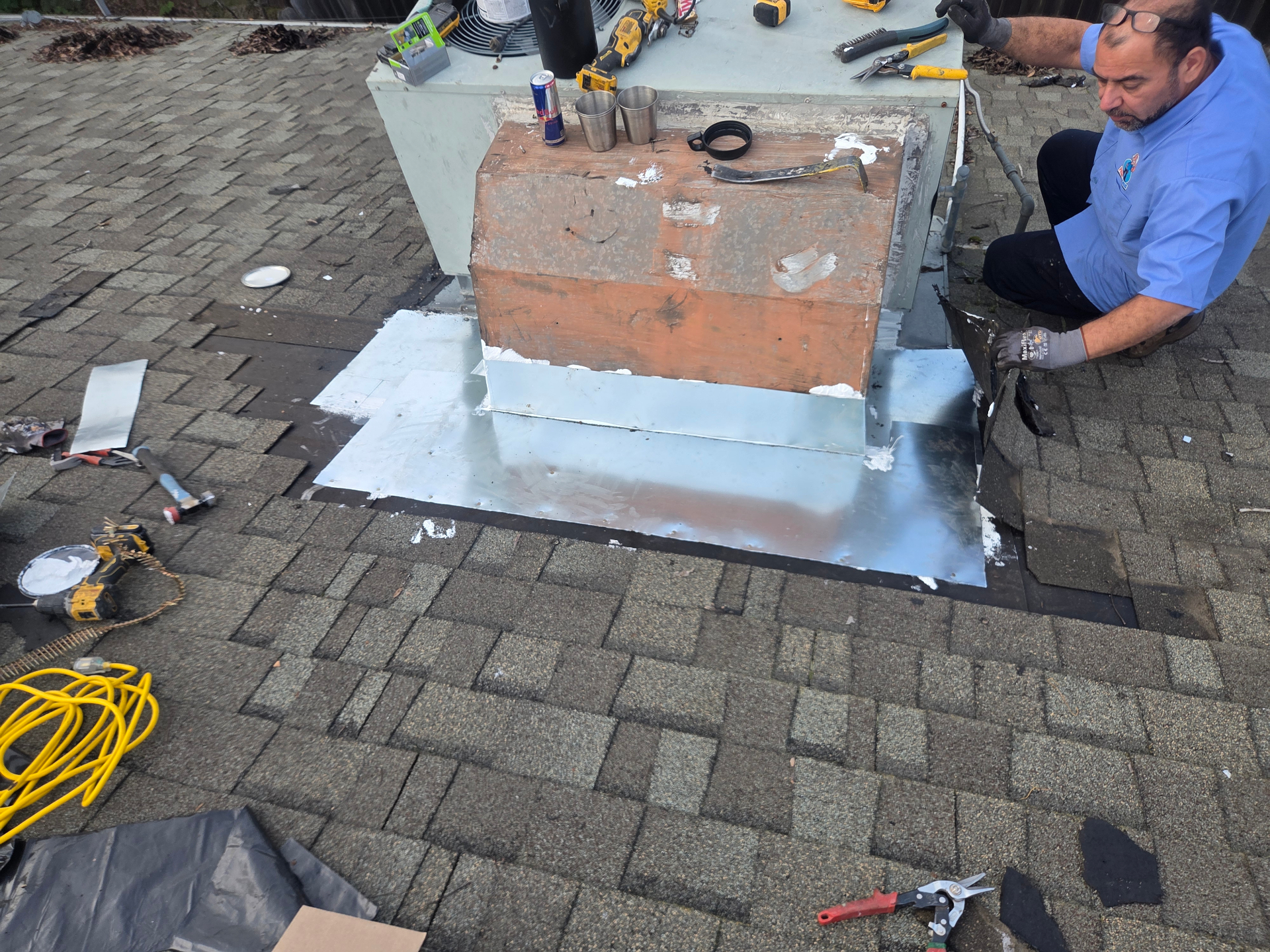 HVAC Curb Repair — In Progress — Sacramento, CA