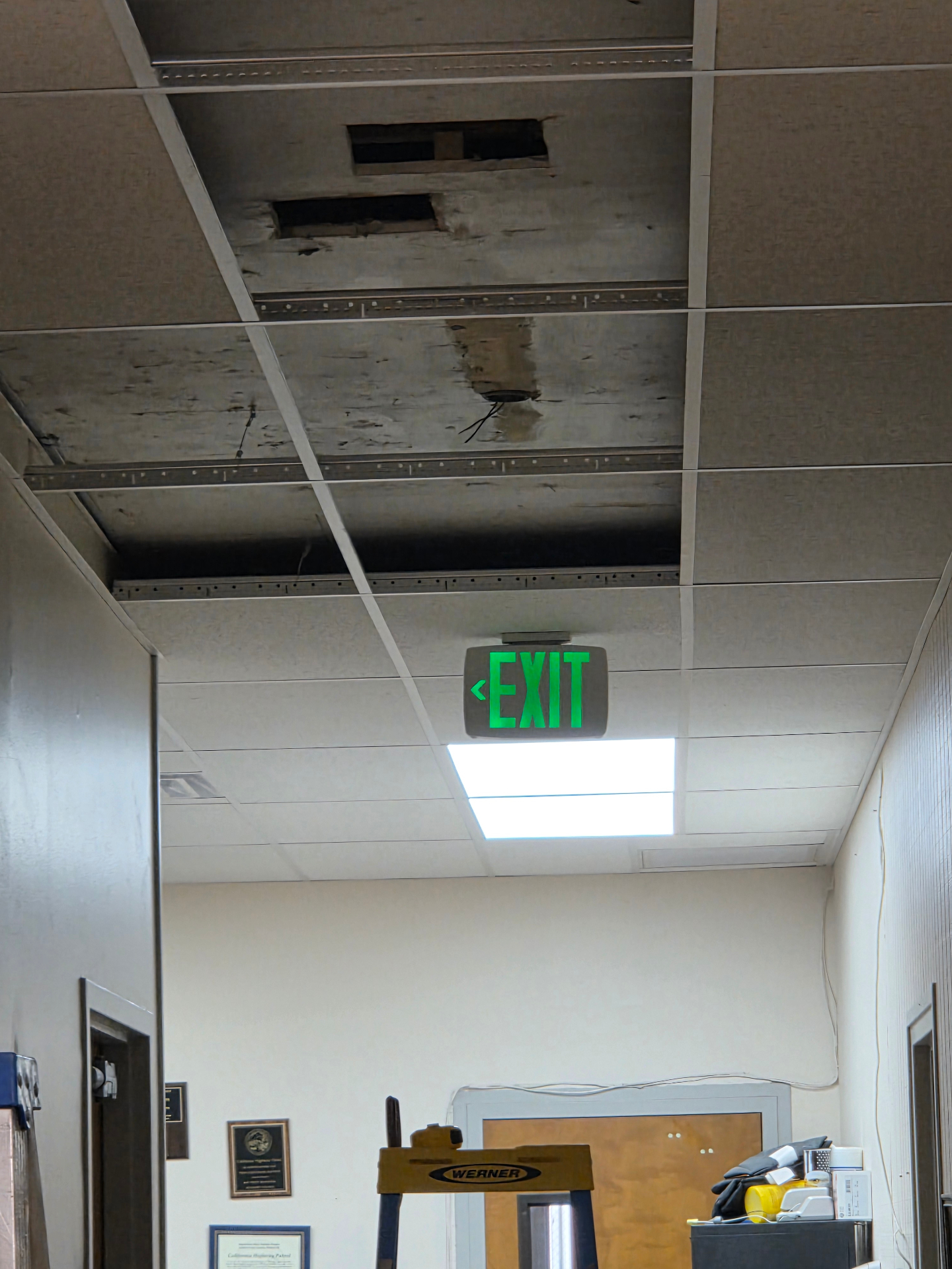 Drop Ceiling Tile Replacement Near Exit — Sacramento, CA