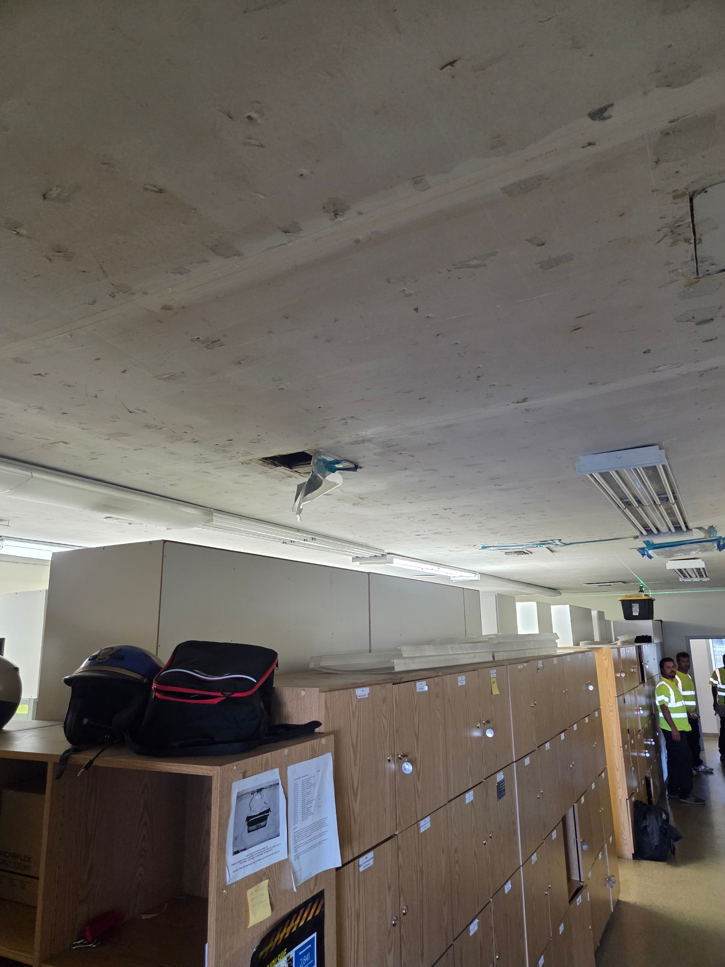 Ceiling Prep — Commercial Locker Room — Sacramento, CA