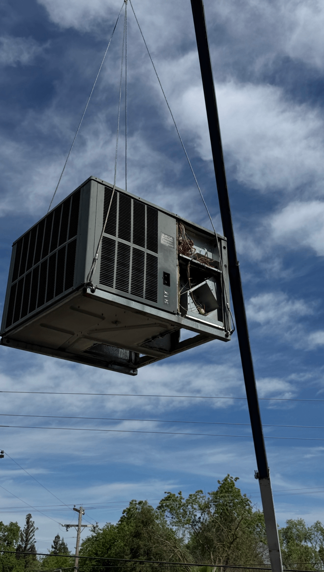 Rooftop HVAC Package Unit — Crane Removal — Sacramento, CA